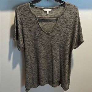 Juicy Couture Black and Gray Short Sleeve Top